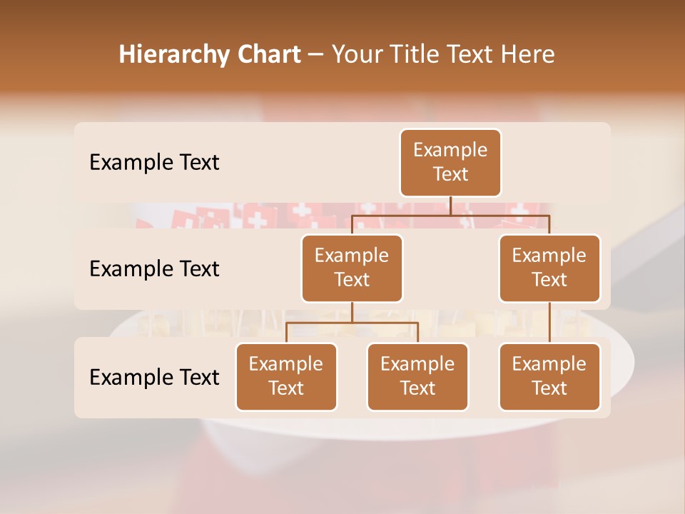 A Woman Holding A Tray Of Cheese With Swiss Flags On It PowerPoint Template