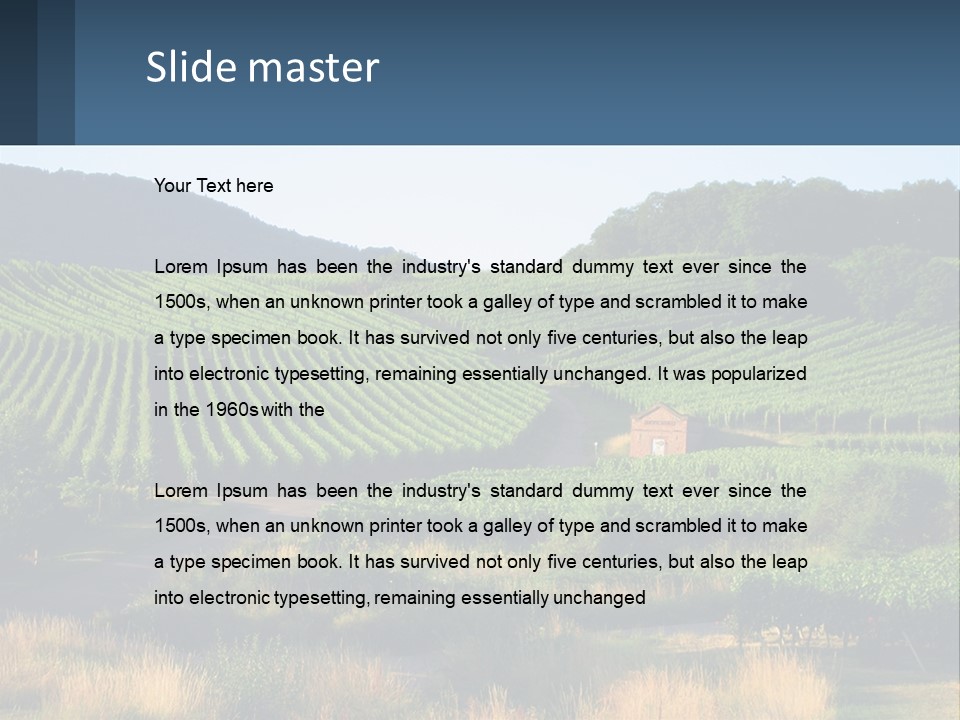 A Farm Field With A House In The Middle Of It PowerPoint Template