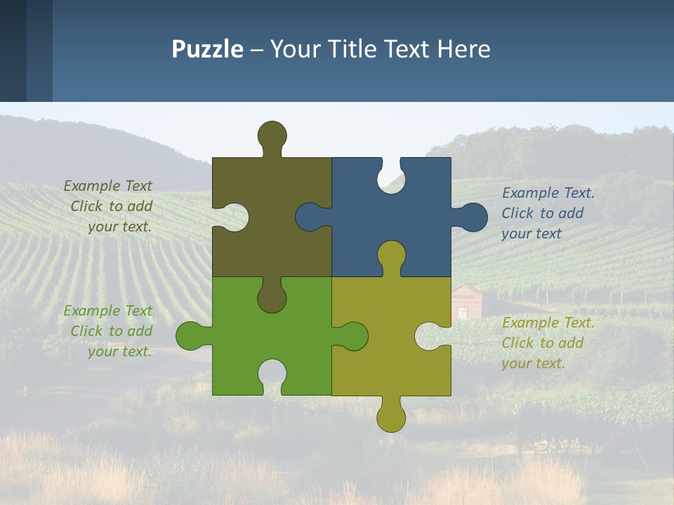 A Farm Field With A House In The Middle Of It PowerPoint Template