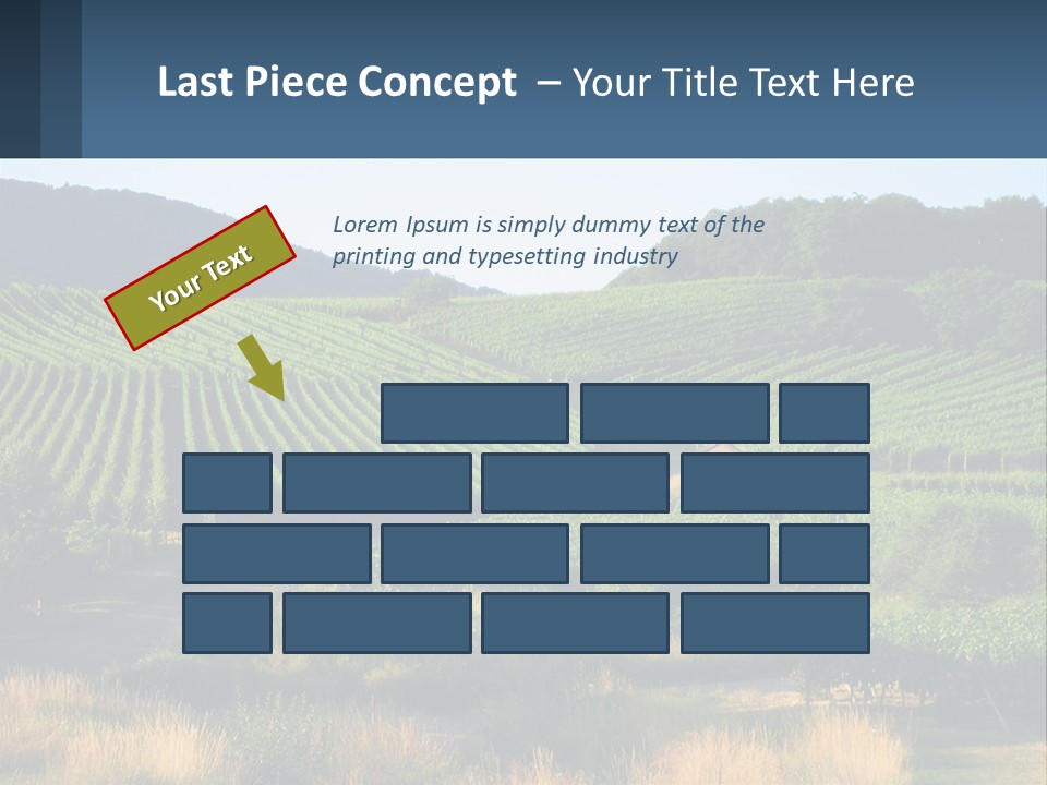 A Farm Field With A House In The Middle Of It PowerPoint Template