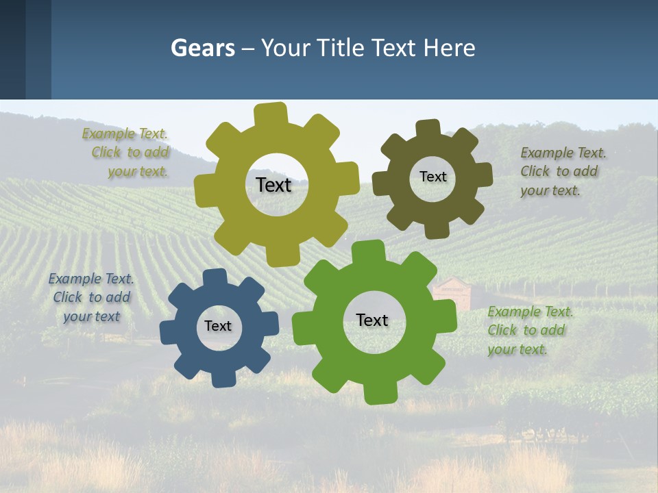 A Farm Field With A House In The Middle Of It PowerPoint Template