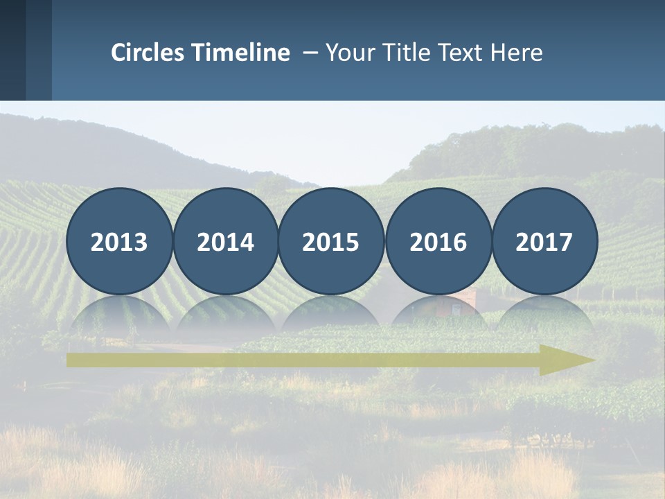 A Farm Field With A House In The Middle Of It PowerPoint Template