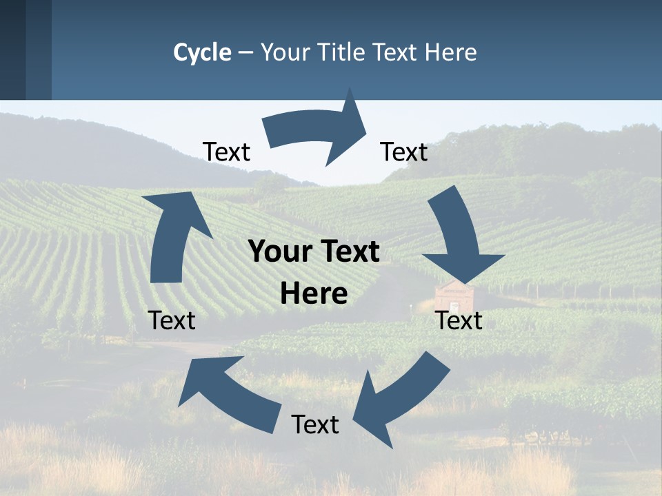A Farm Field With A House In The Middle Of It PowerPoint Template