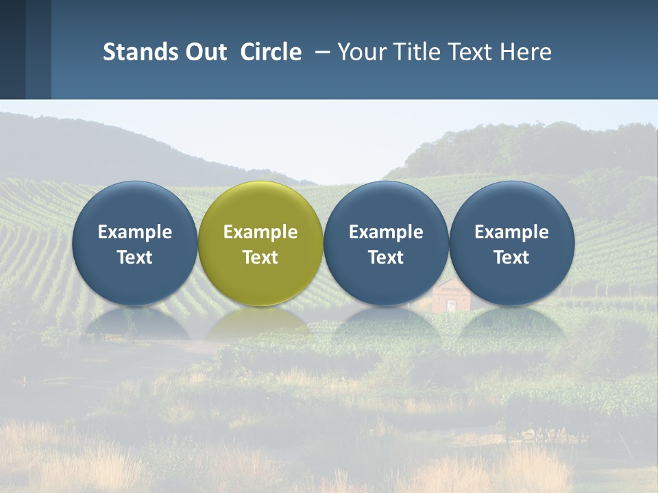 A Farm Field With A House In The Middle Of It PowerPoint Template