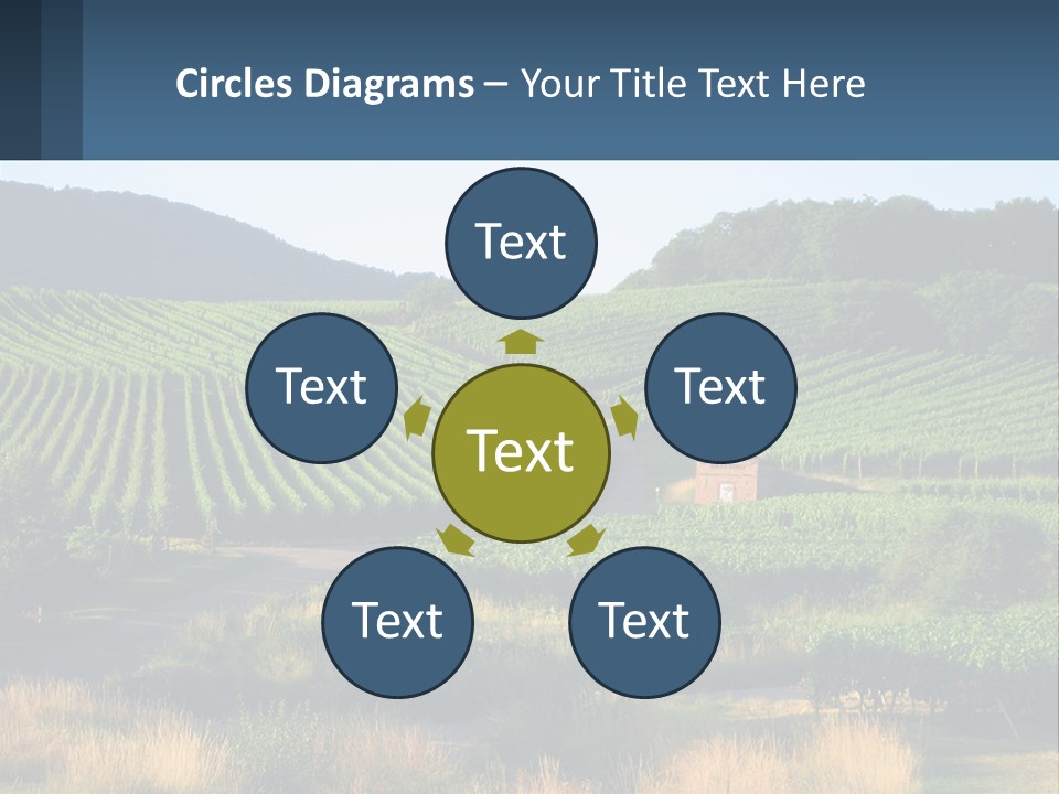 A Farm Field With A House In The Middle Of It PowerPoint Template