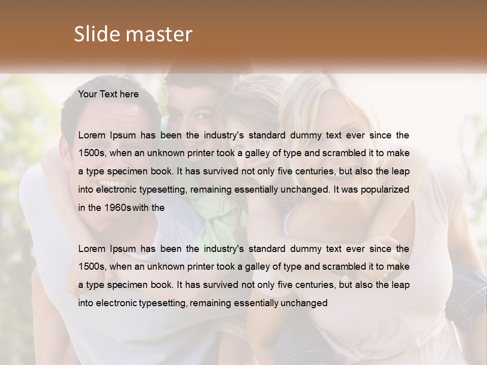 A Group Of People That Are Hugging Each Other PowerPoint Template