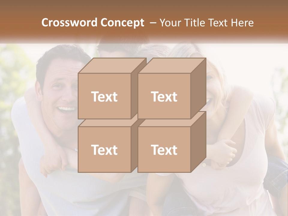 A Group Of People That Are Hugging Each Other PowerPoint Template