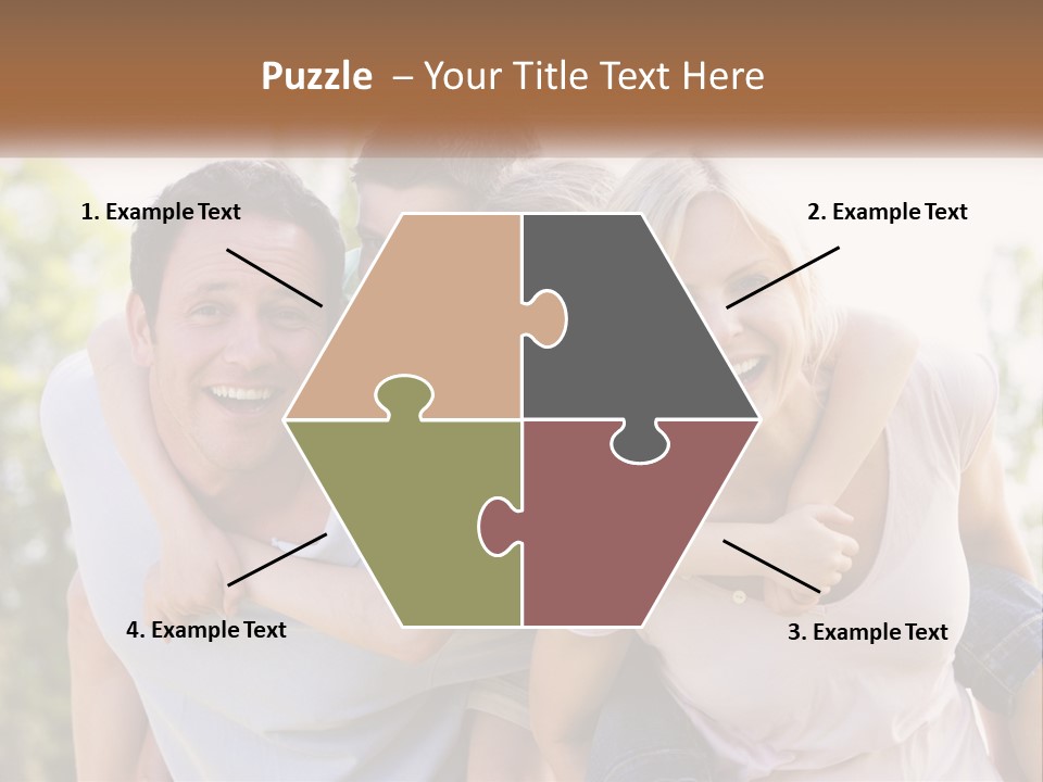 A Group Of People That Are Hugging Each Other PowerPoint Template