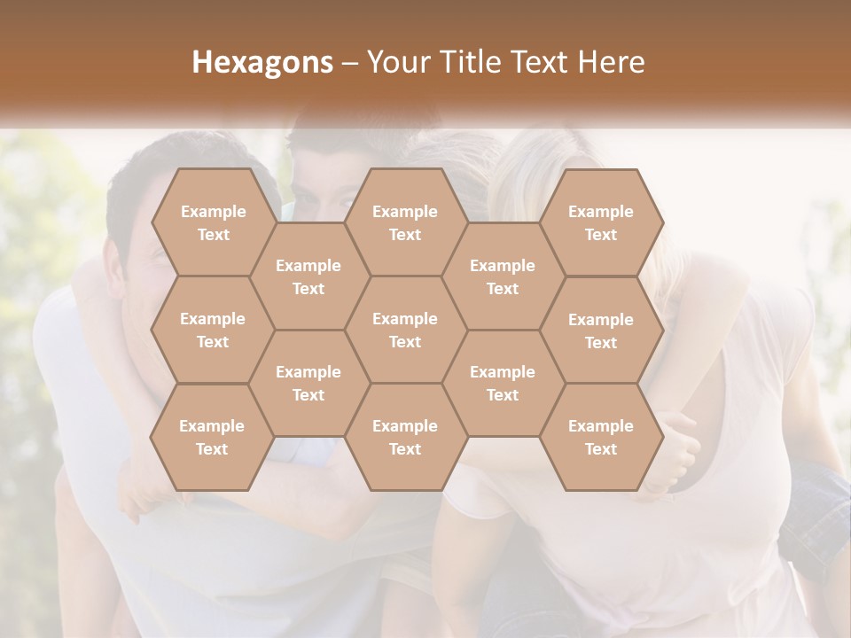 A Group Of People That Are Hugging Each Other PowerPoint Template