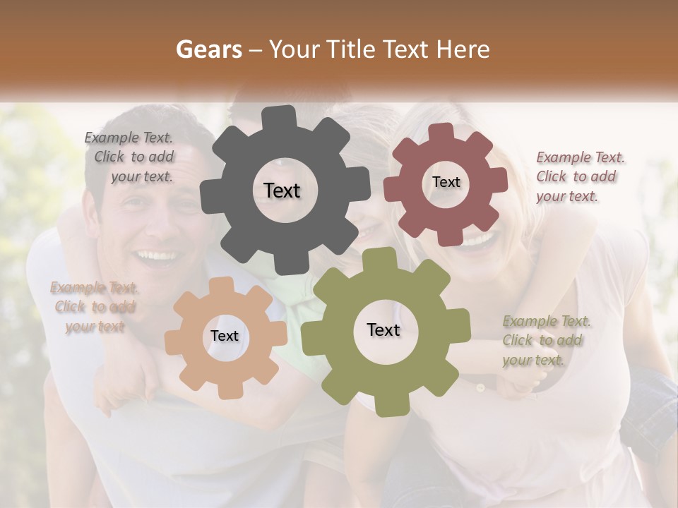 A Group Of People That Are Hugging Each Other PowerPoint Template