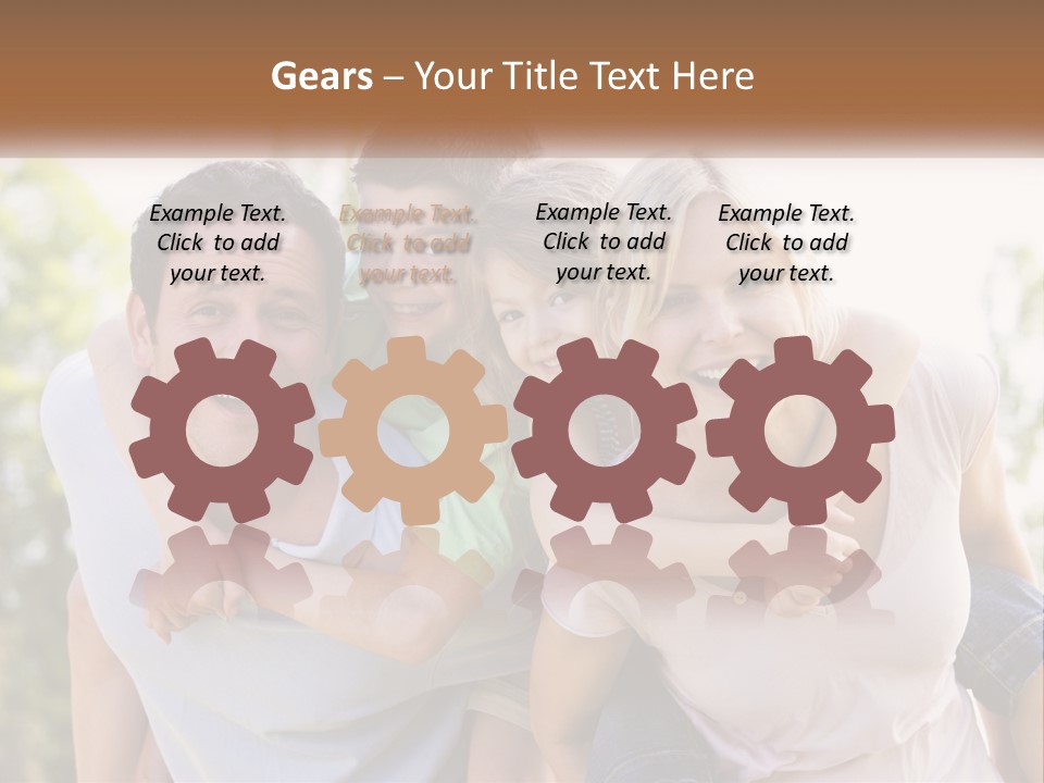 A Group Of People That Are Hugging Each Other PowerPoint Template