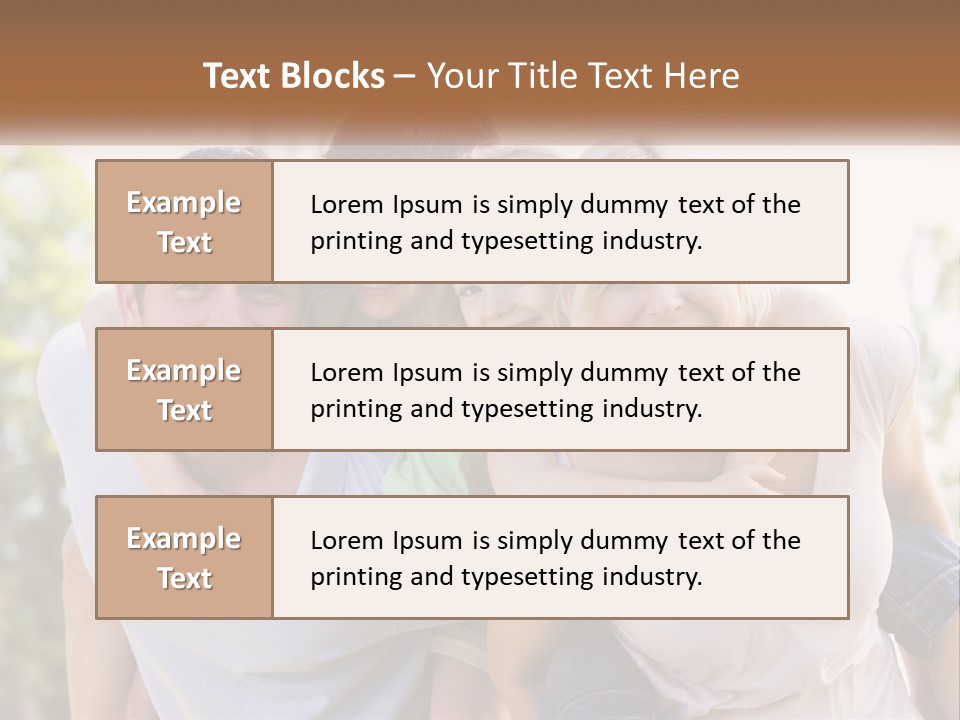 A Group Of People That Are Hugging Each Other PowerPoint Template