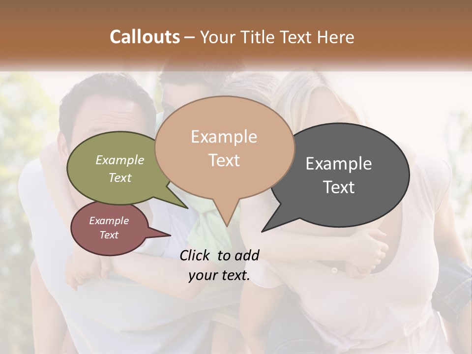 A Group Of People That Are Hugging Each Other PowerPoint Template