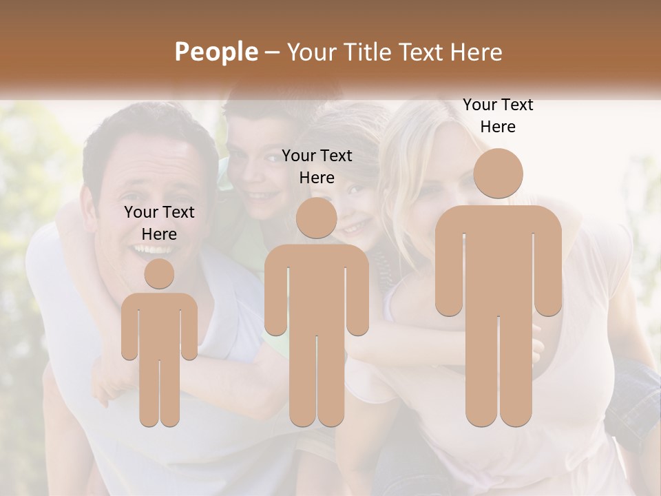 A Group Of People That Are Hugging Each Other PowerPoint Template