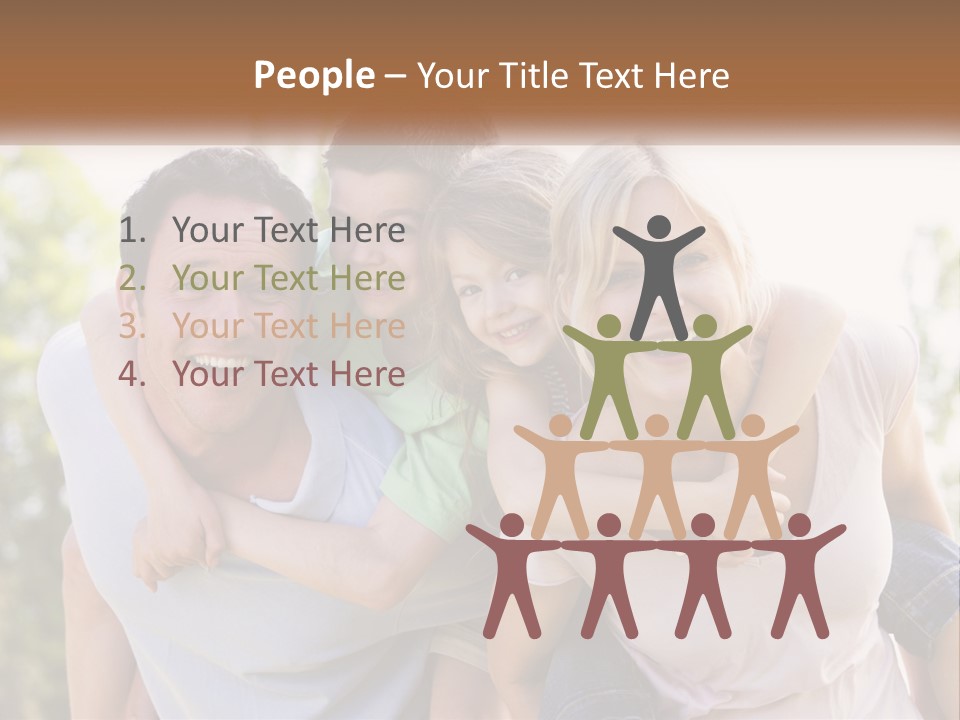 A Group Of People That Are Hugging Each Other PowerPoint Template