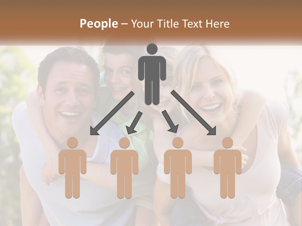 A Group Of People That Are Hugging Each Other PowerPoint Template