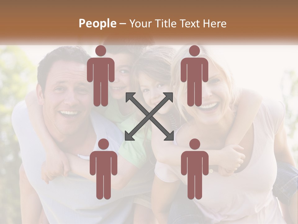 A Group Of People That Are Hugging Each Other PowerPoint Template