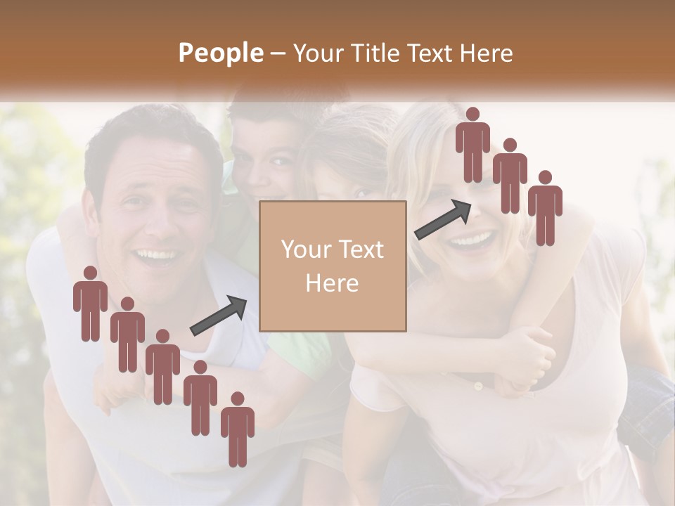A Group Of People That Are Hugging Each Other PowerPoint Template