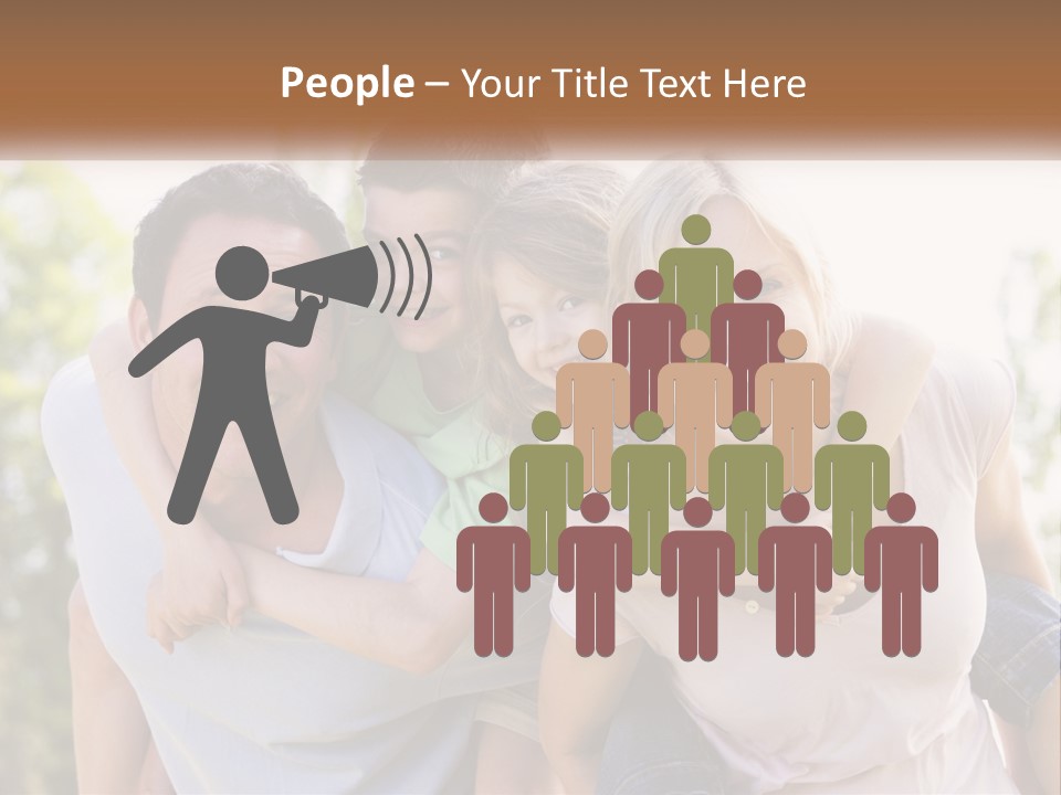 A Group Of People That Are Hugging Each Other PowerPoint Template
