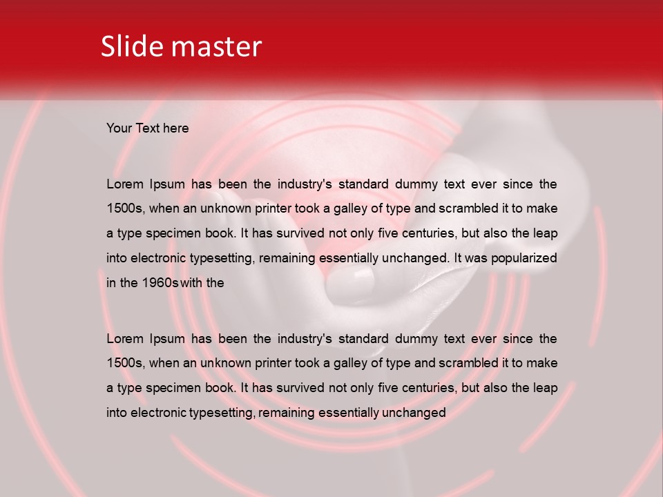 A Person Holding A Red Object In Their Hands PowerPoint Template