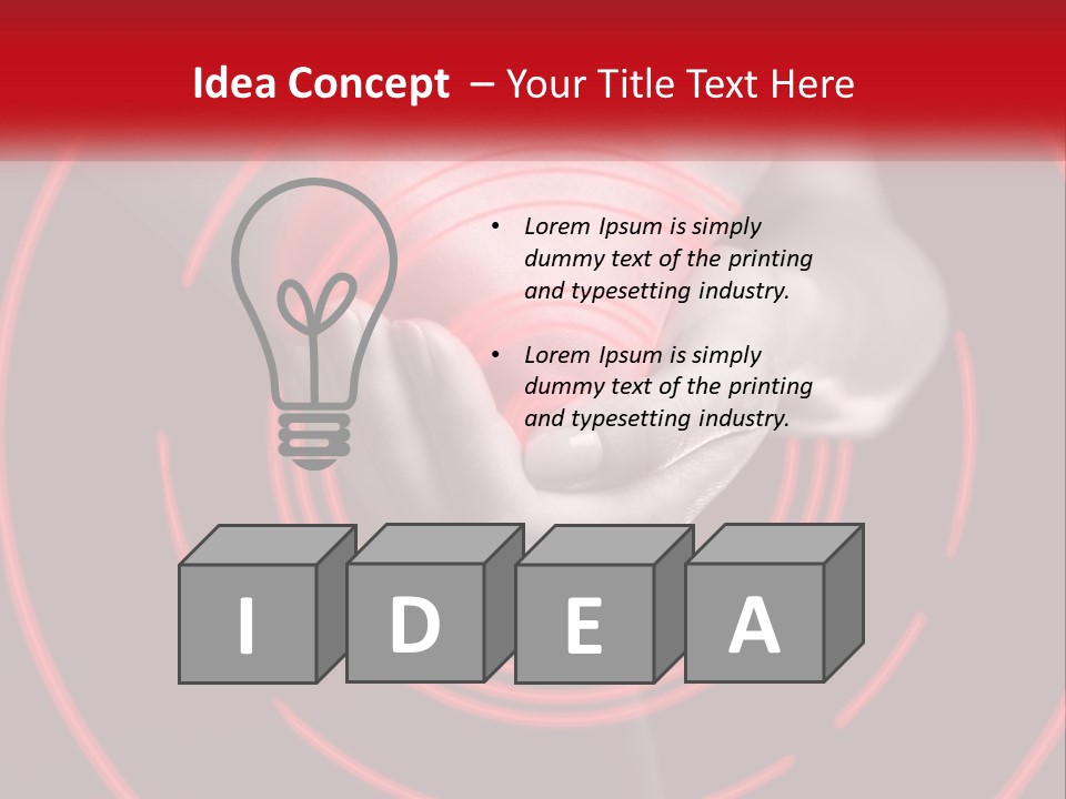 A Person Holding A Red Object In Their Hands PowerPoint Template