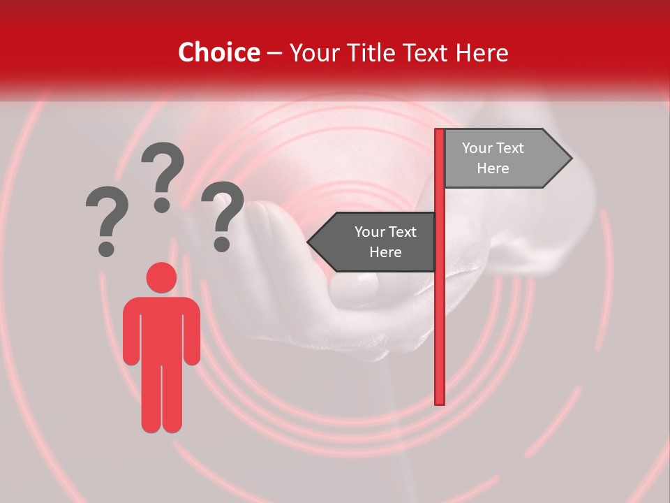 A Person Holding A Red Object In Their Hands PowerPoint Template
