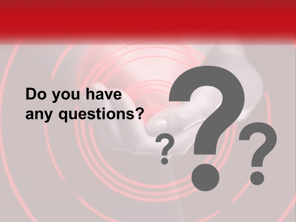 A Person Holding A Red Object In Their Hands PowerPoint Template