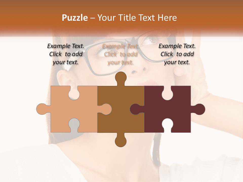 A Woman Wearing Glasses With A Surprised Look On Her Face PowerPoint Template