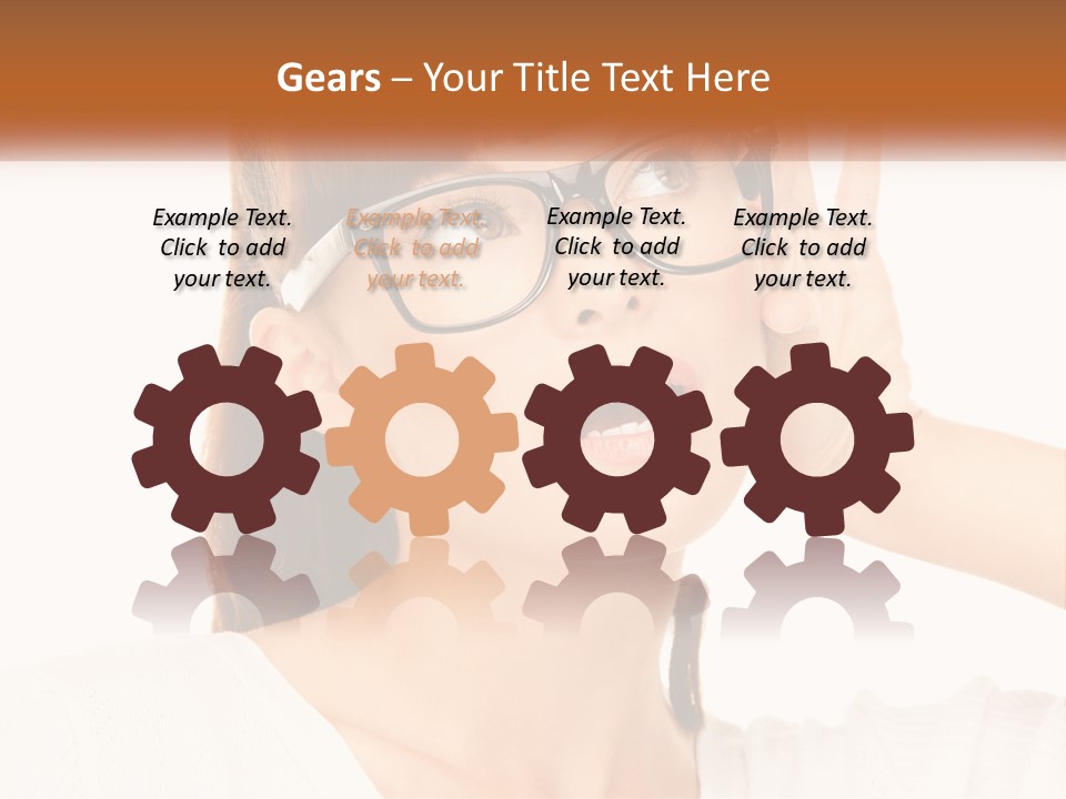 A Woman Wearing Glasses With A Surprised Look On Her Face PowerPoint Template