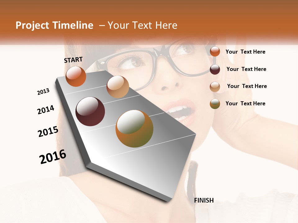 A Woman Wearing Glasses With A Surprised Look On Her Face PowerPoint Template