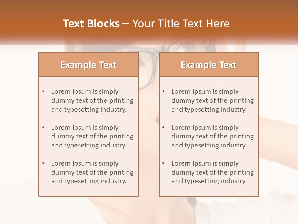 A Woman Wearing Glasses With A Surprised Look On Her Face PowerPoint Template