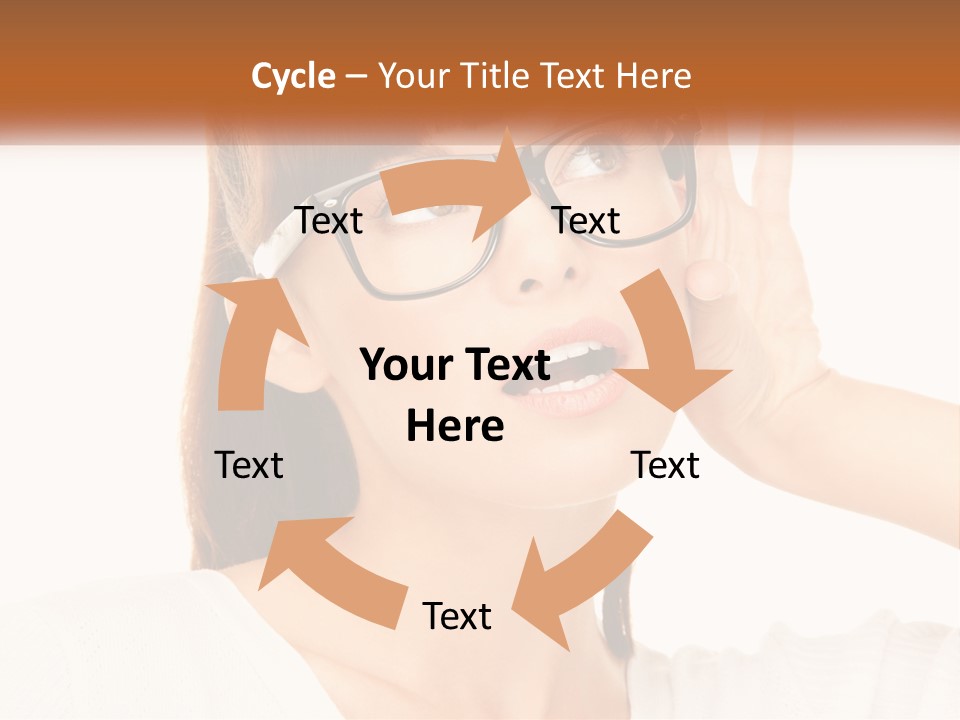 A Woman Wearing Glasses With A Surprised Look On Her Face PowerPoint Template