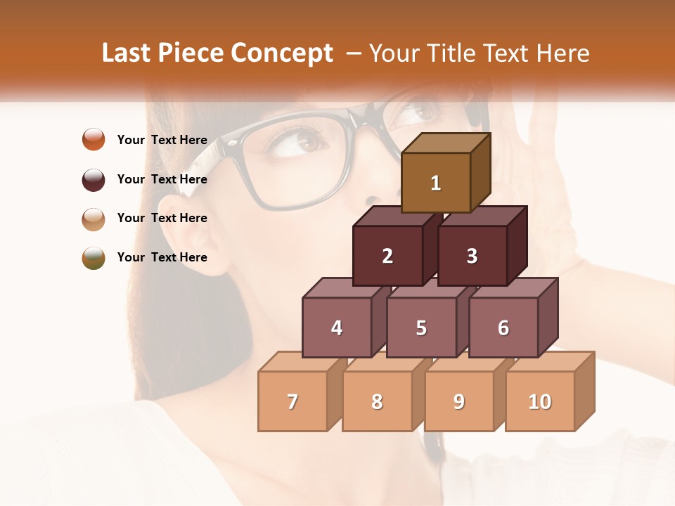 A Woman Wearing Glasses With A Surprised Look On Her Face PowerPoint Template