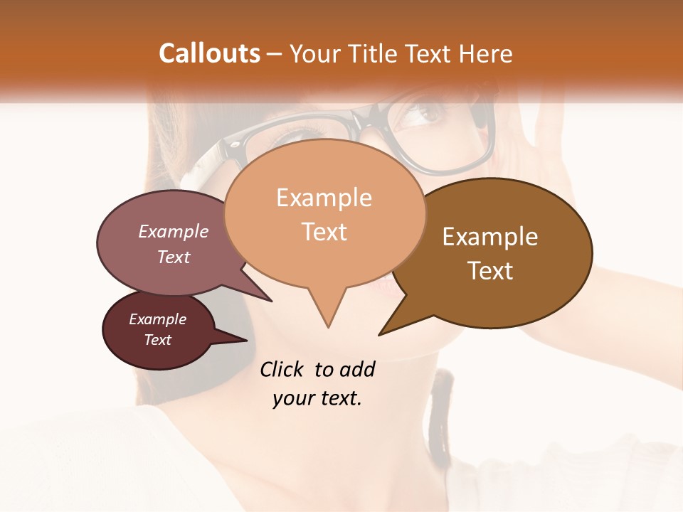 A Woman Wearing Glasses With A Surprised Look On Her Face PowerPoint Template