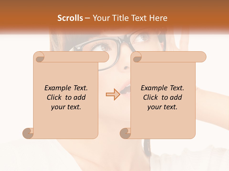 A Woman Wearing Glasses With A Surprised Look On Her Face PowerPoint Template