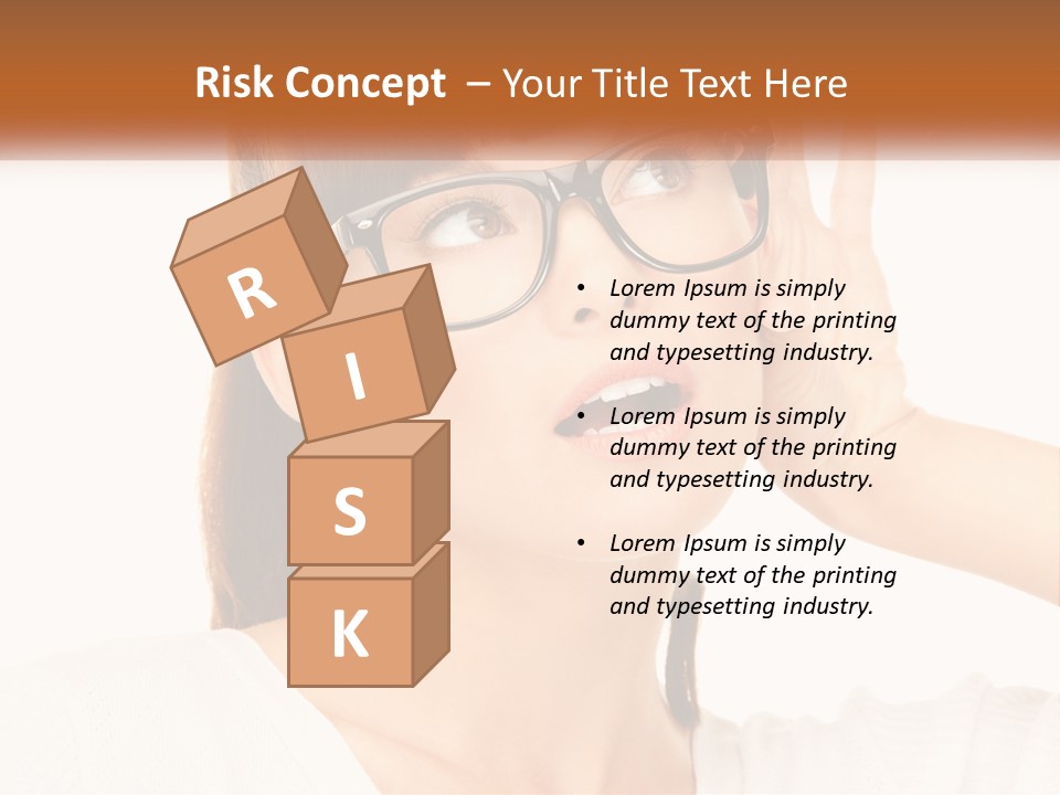 A Woman Wearing Glasses With A Surprised Look On Her Face PowerPoint Template