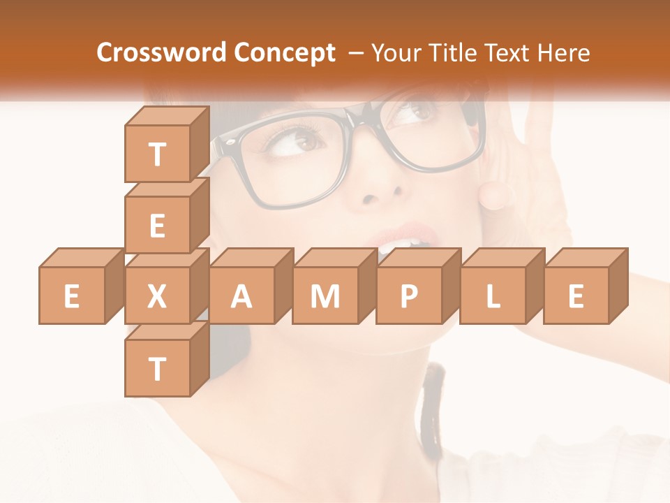 A Woman Wearing Glasses With A Surprised Look On Her Face PowerPoint Template