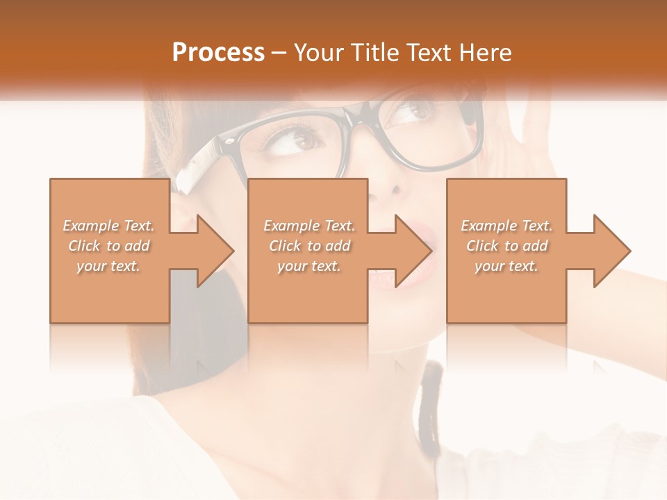 A Woman Wearing Glasses With A Surprised Look On Her Face PowerPoint Template