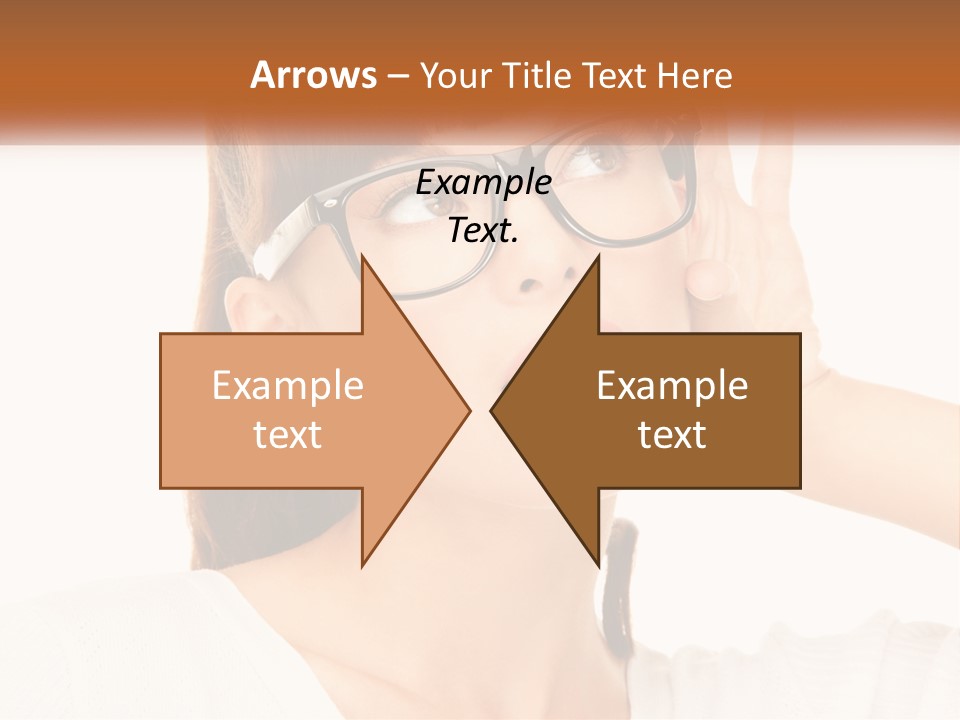 A Woman Wearing Glasses With A Surprised Look On Her Face PowerPoint Template