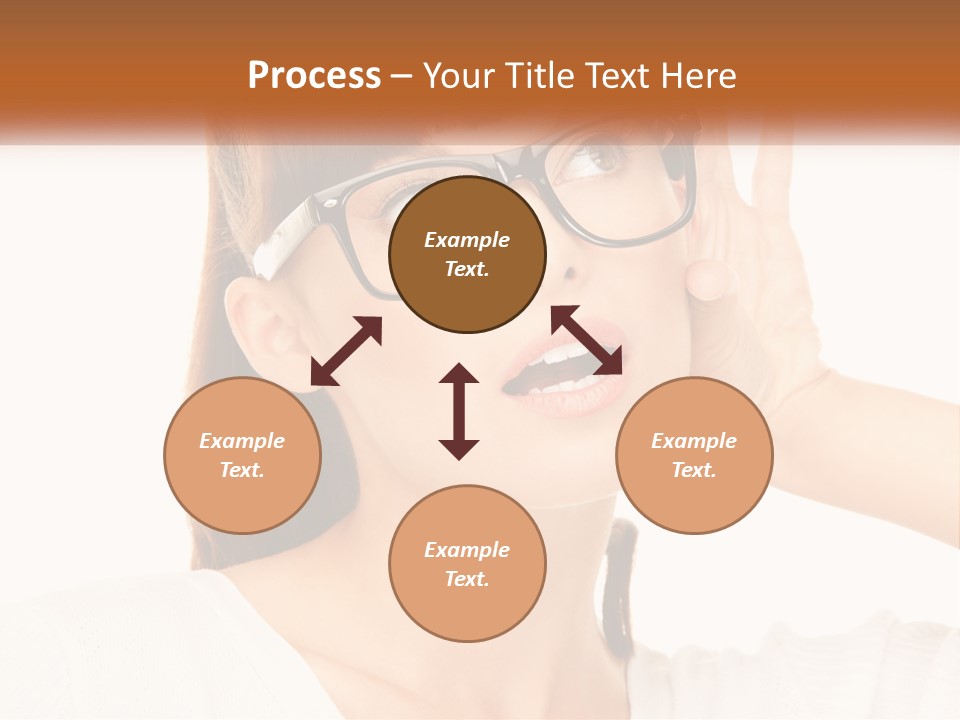 A Woman Wearing Glasses With A Surprised Look On Her Face PowerPoint Template