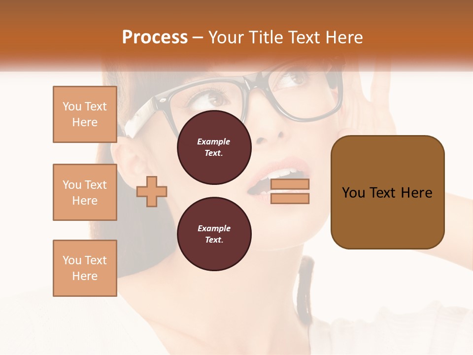A Woman Wearing Glasses With A Surprised Look On Her Face PowerPoint Template
