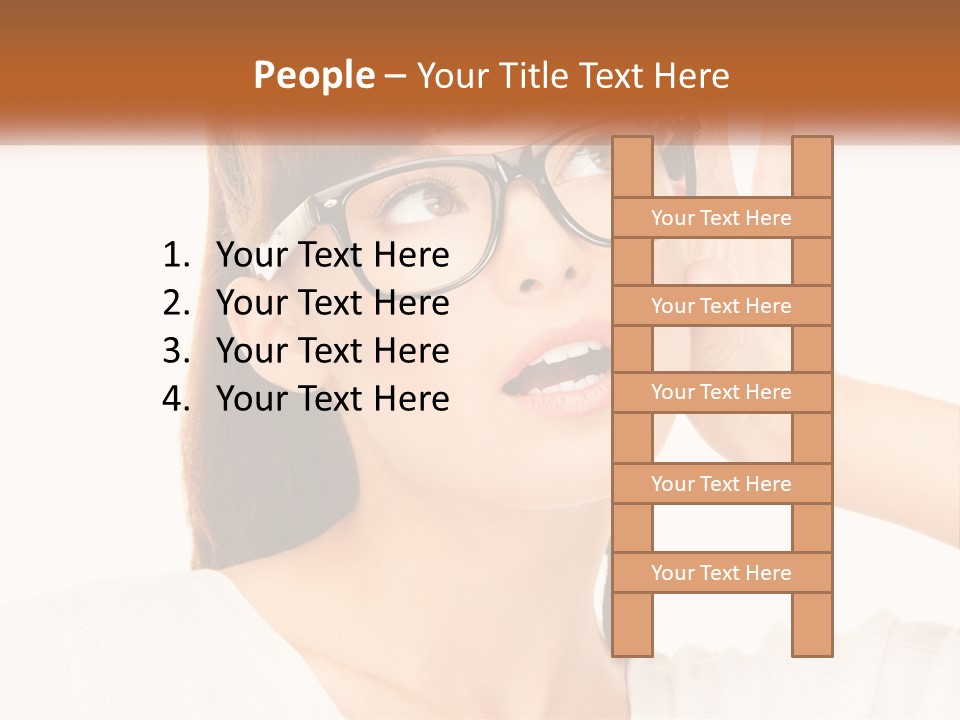 A Woman Wearing Glasses With A Surprised Look On Her Face PowerPoint Template
