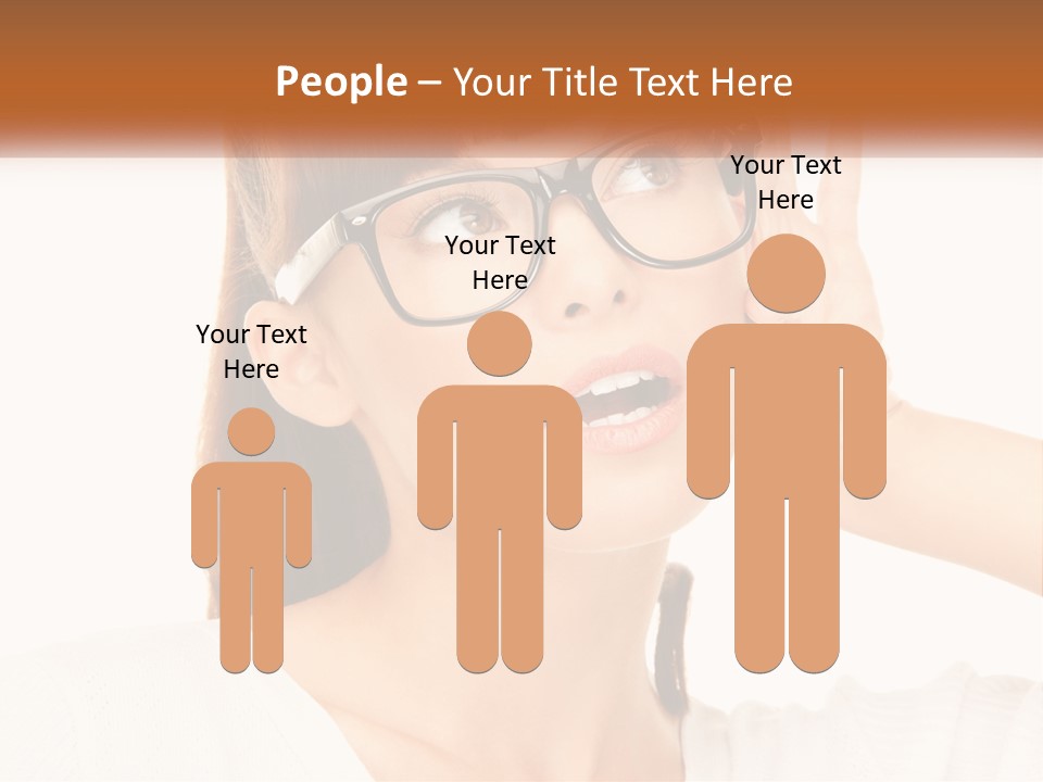 A Woman Wearing Glasses With A Surprised Look On Her Face PowerPoint Template
