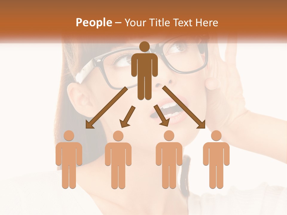 A Woman Wearing Glasses With A Surprised Look On Her Face PowerPoint Template