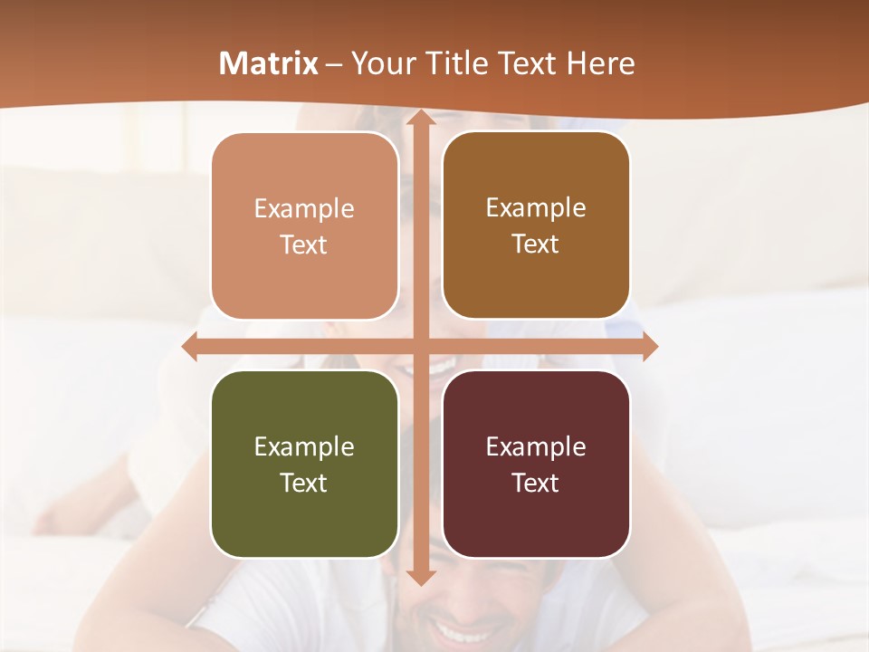 A Family Laying On Top Of Each Other On A Bed PowerPoint Template