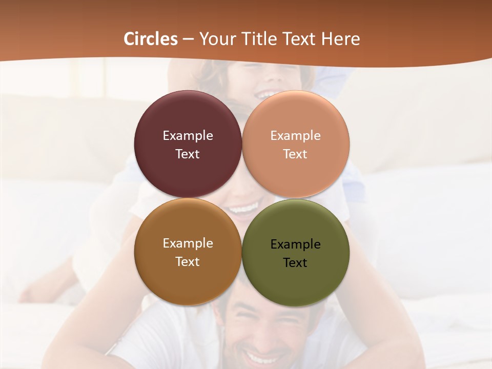 A Family Laying On Top Of Each Other On A Bed PowerPoint Template
