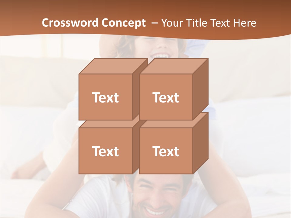 A Family Laying On Top Of Each Other On A Bed PowerPoint Template