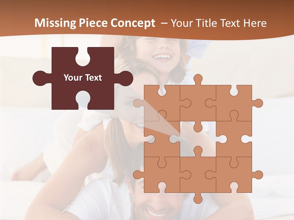 A Family Laying On Top Of Each Other On A Bed PowerPoint Template