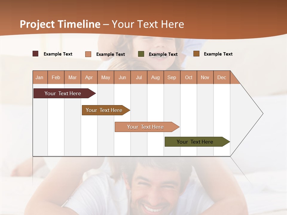 A Family Laying On Top Of Each Other On A Bed PowerPoint Template