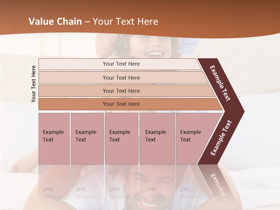 A Family Laying On Top Of Each Other On A Bed PowerPoint Template